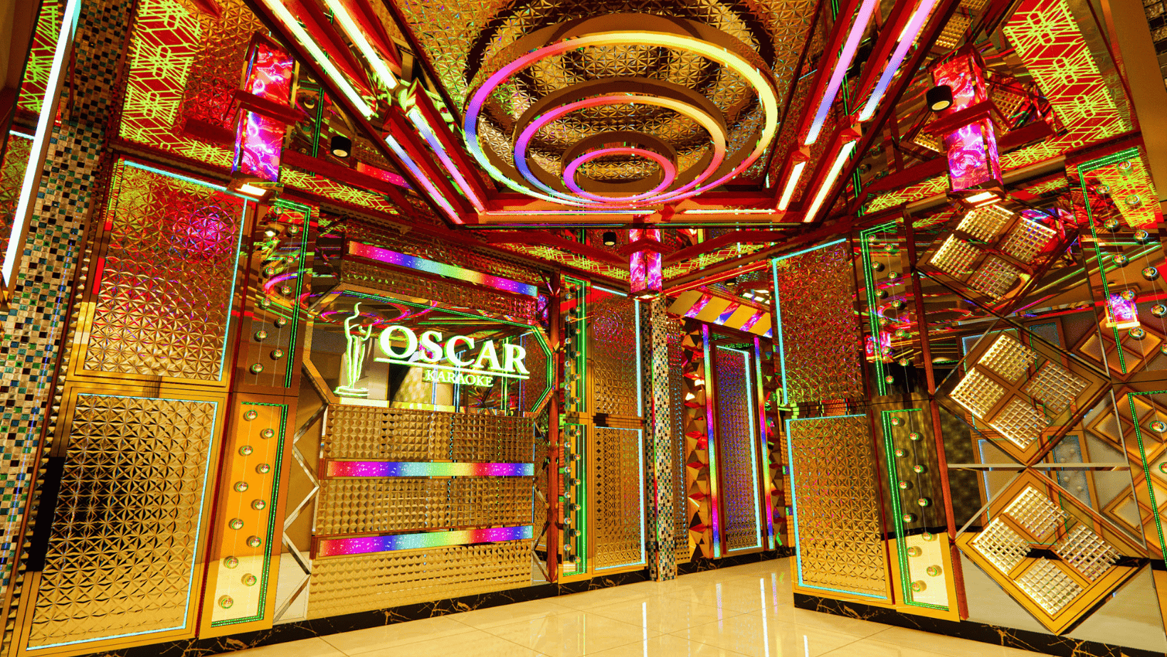 Mẫu thi công thực tế sảnh và hành lang