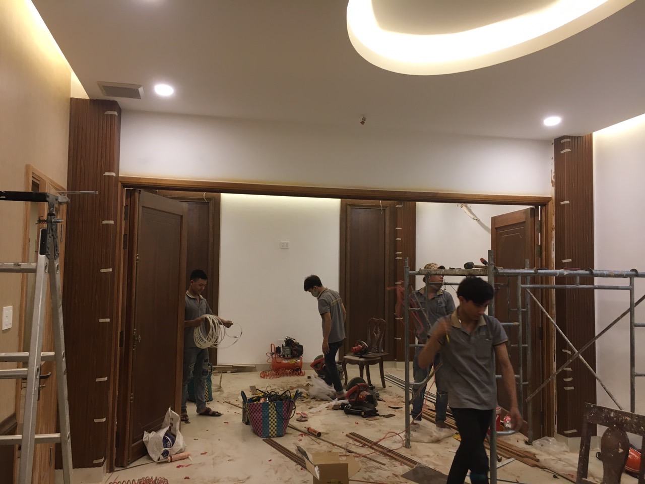 Thi công khu vực hội trường 1