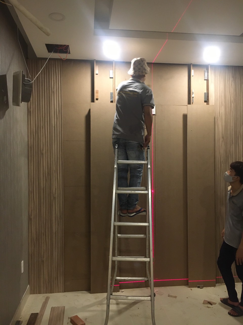 Thi công khu vực hội trường 2