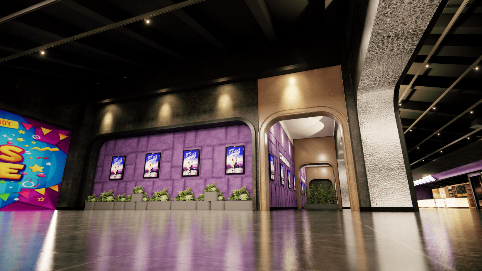 Nghệ thuật thi công rạp phim và & ánh sáng hoàn hảo