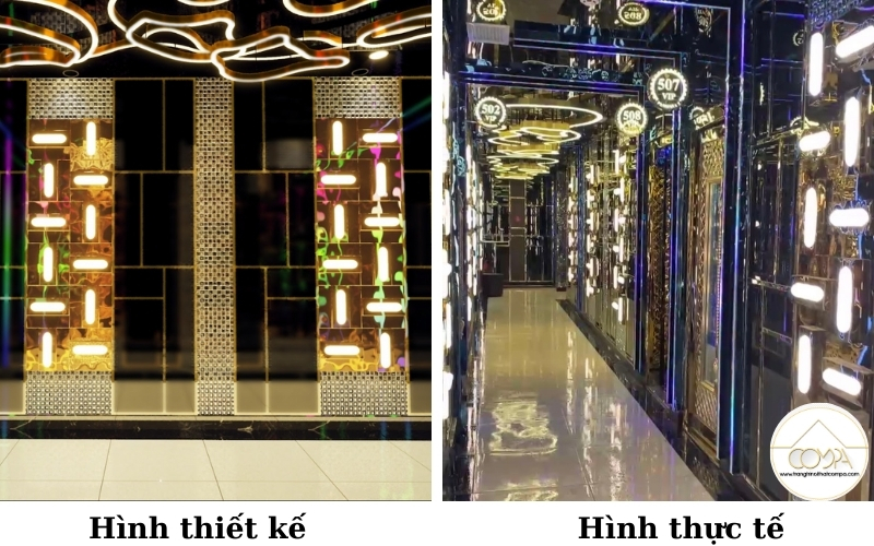 Thiết kế hộp đèn trang trí trong Karaoke