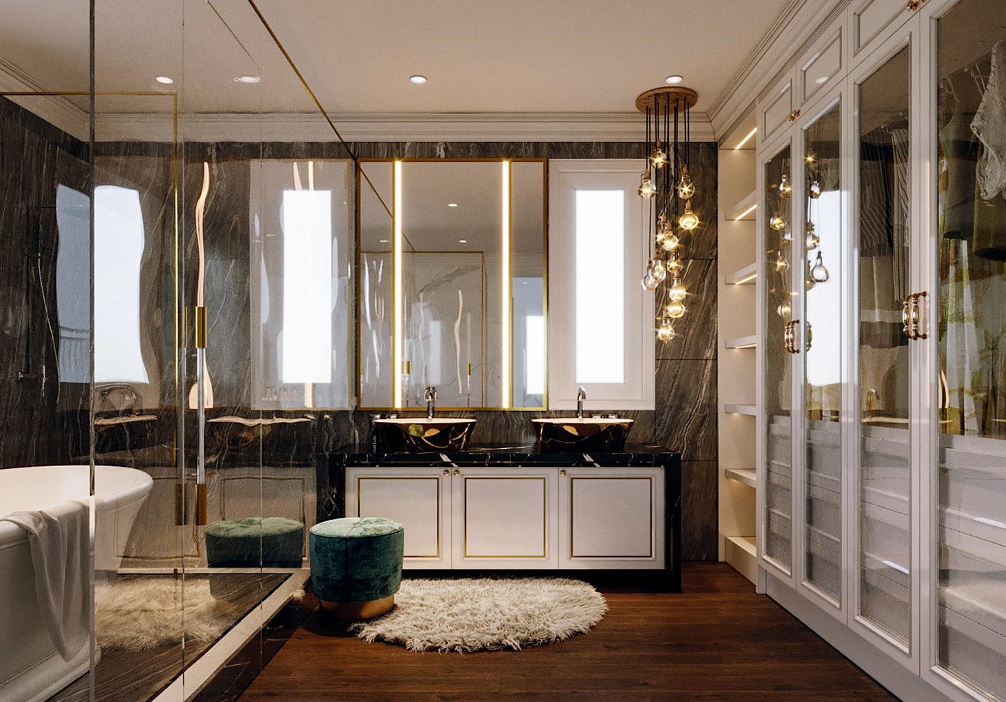 Thiết kế nội thất biệt thự - phòng tắm