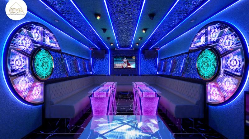 Mẫu phòng karaoke gia đình hiện đại tối giản và tiết kiệm