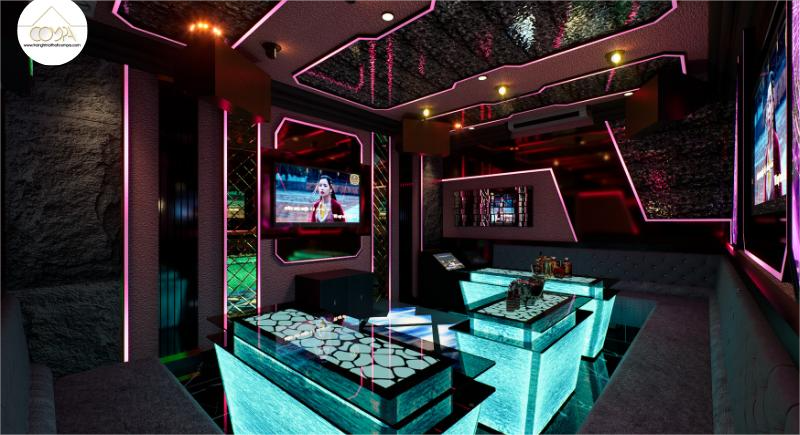 Mẫu phòng karaoke gia đình hiện đại tối giản và tiết kiệm