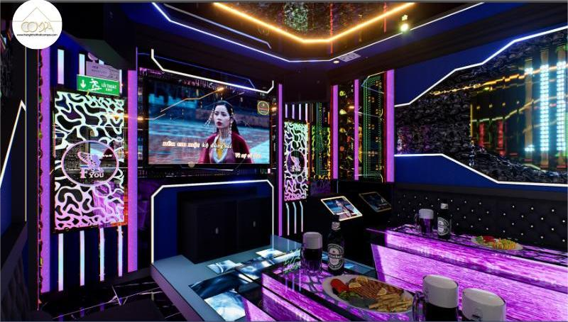 Mẫu phòng karaoke gia đình hiện đại tối giản và tiết kiệm