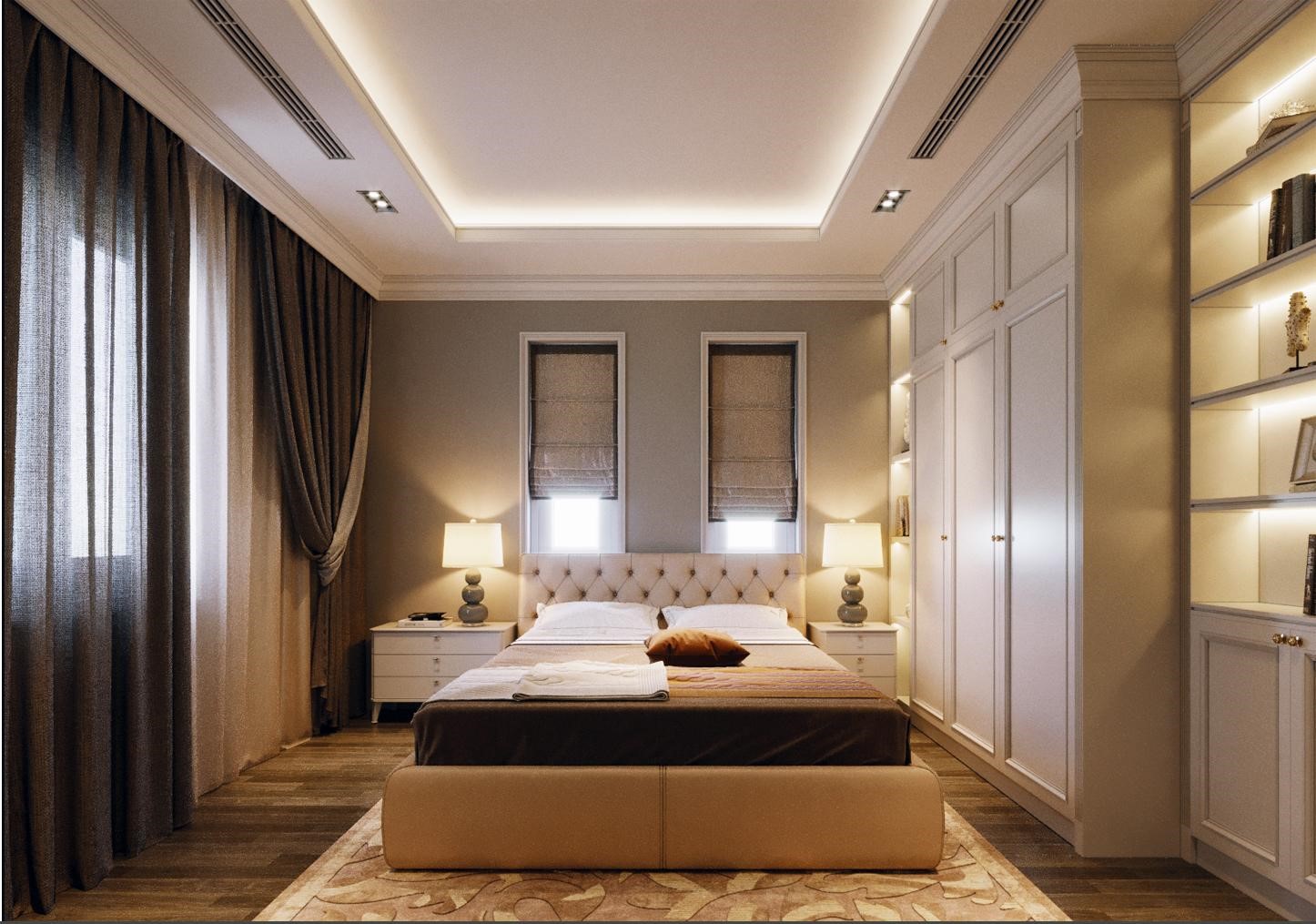 Thiết kế phòng ngủ bán cổ điển