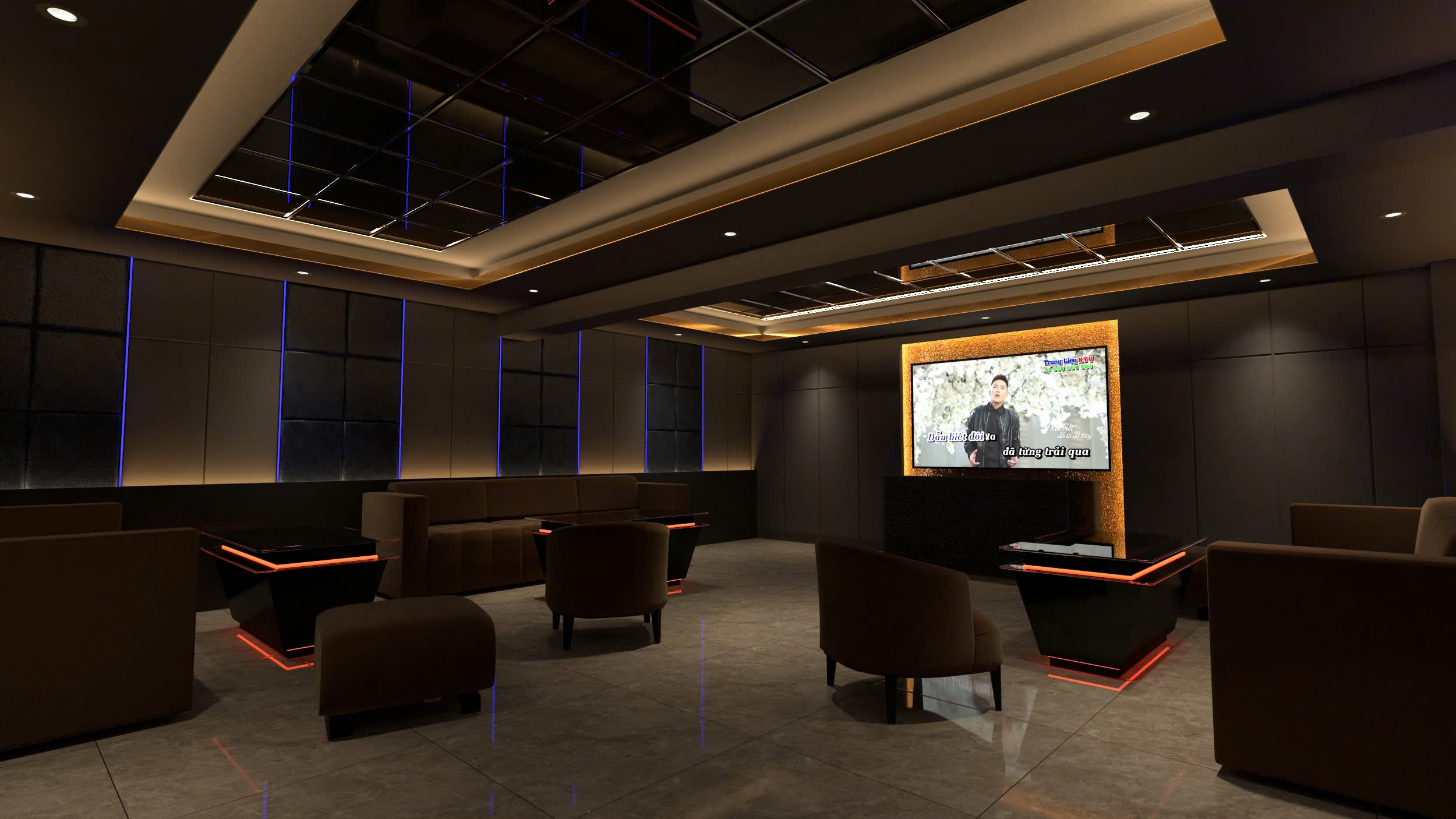 Mẫu phòng karaoke gia đình hiện đại