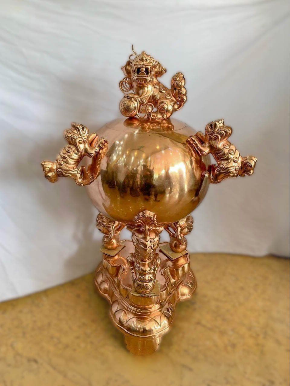 Đỉnh Đồng Thất Lân Vờn Cầu-Cửu Diệu Thiên