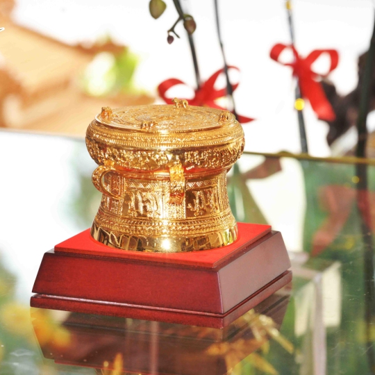 Trống Đồng Mạ Vàng-Cửu Diệu Thiên