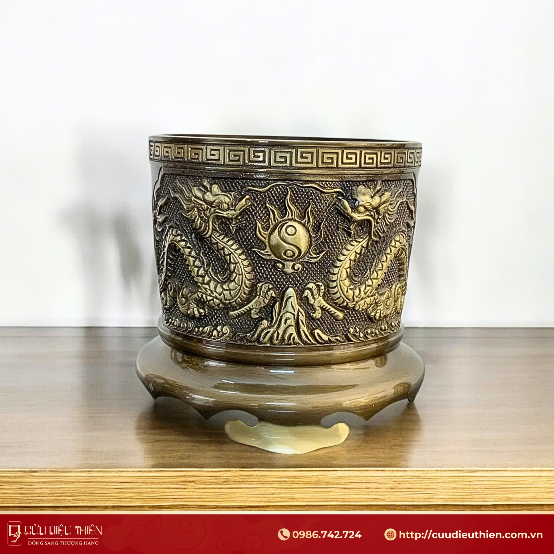 Bát Hương Bằng Đồng Cao Cấp - Cửu Diệu Thiên