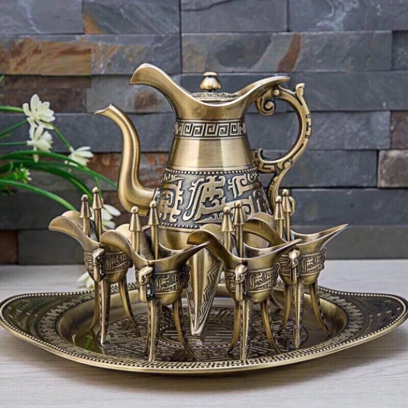 Bộ Ấm Chén Đồng - Cửu Diệu Thiên