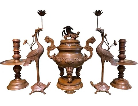 Bộ Đỉnh Đồng Thờ Cúng - Cửu Diệu Thiên