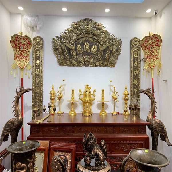 Bố Trí Hạc Thờ Đồng - Cửu Diệu Thiên