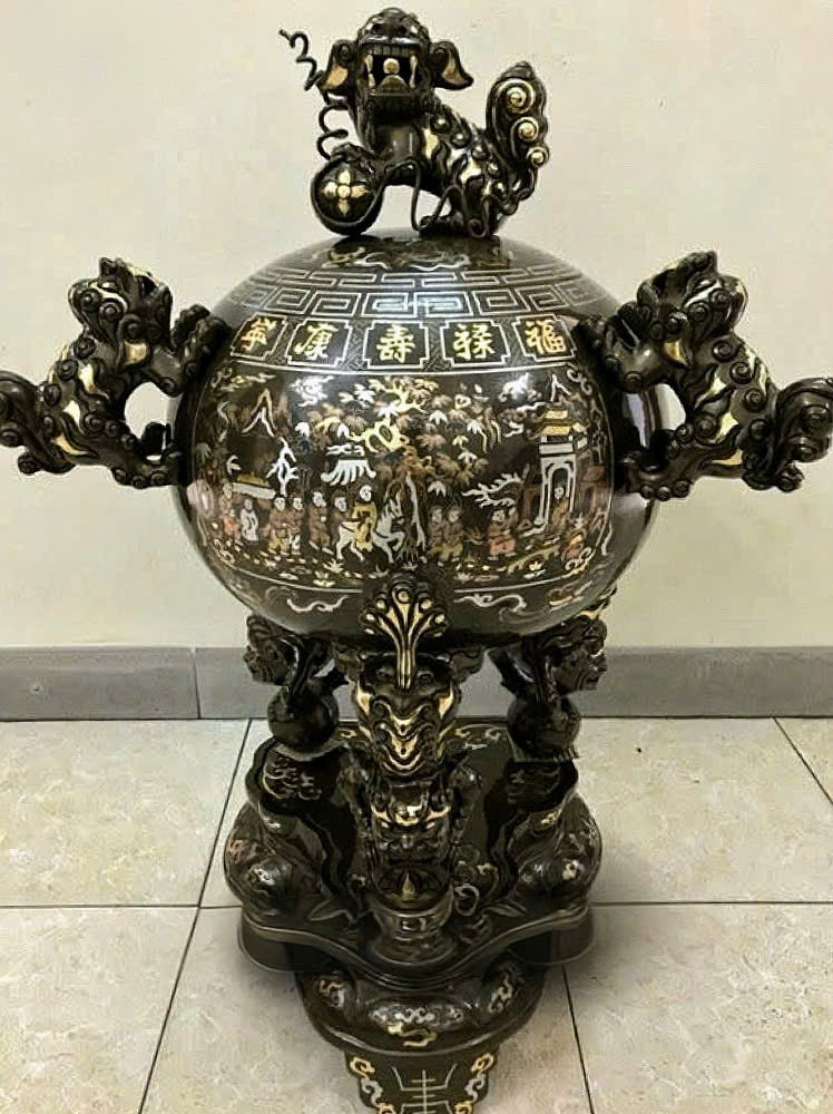 Đỉnh Khảm Đồng Ngũ Sắc-Cửu Diệu Thiên