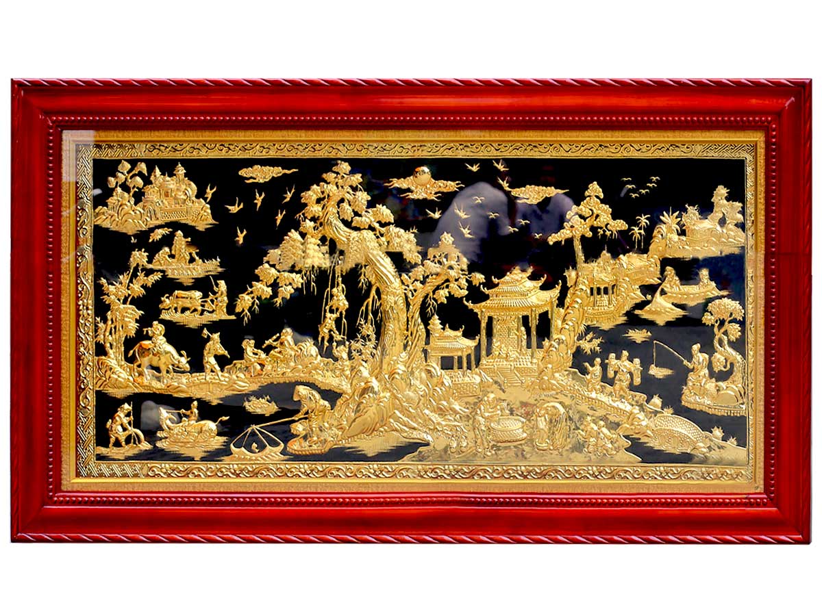 Tranh Đồng Mạ Vàng-Cửu Diệu Thiên