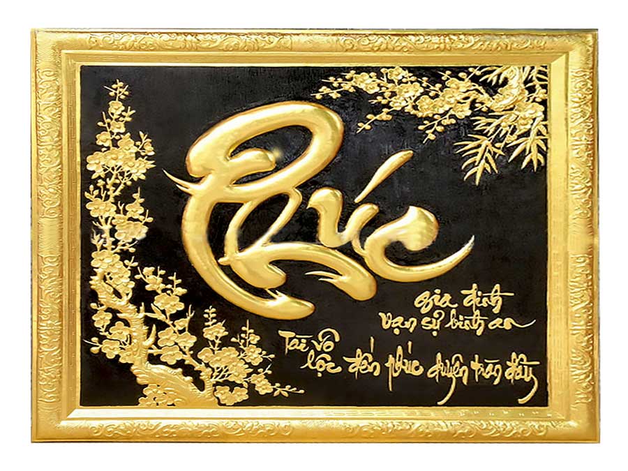 Tranh Đồng Chữ Phúc-Cửu Diệu Thiên