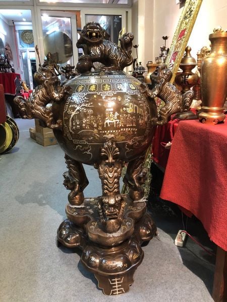 Đỉnh Đồng Thất Lân Vờn Cầu-Cửu Diệu Thiên