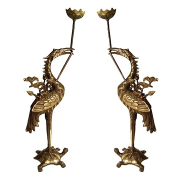 Hạc Thờ Bằng Đồng - Cửu Diệu Thiên