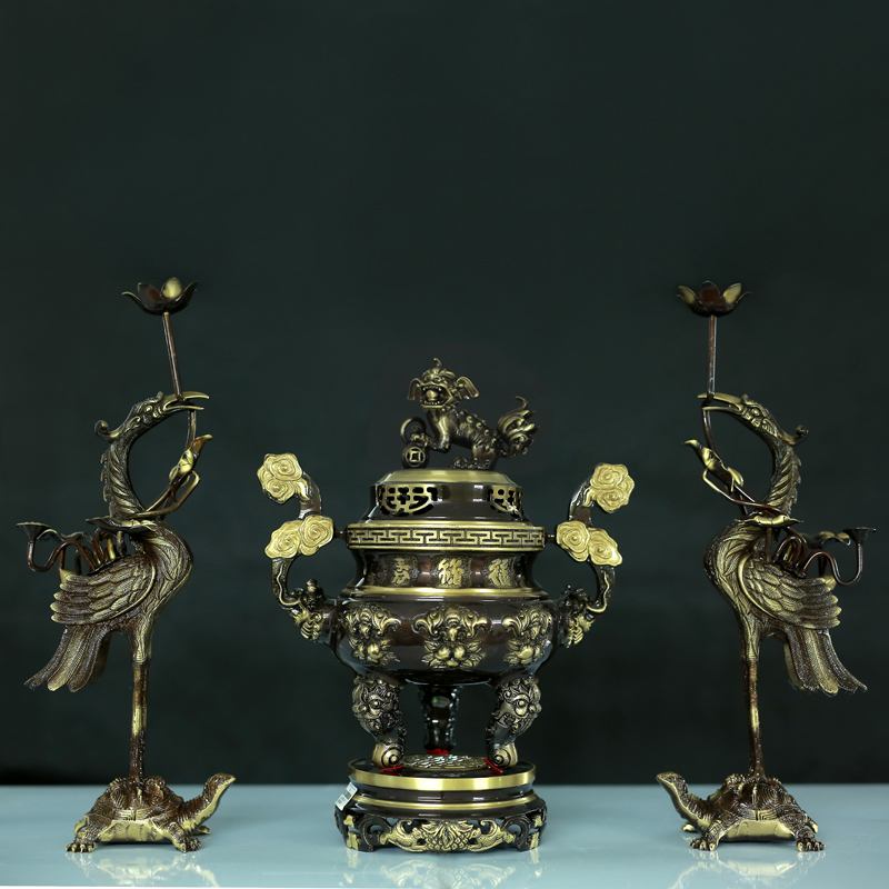 Hạc Thờ Bằng Đồng - Cửu Diệu Thiên