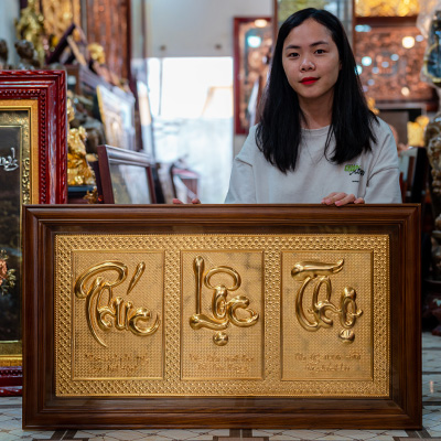 Tranh Phúc Lộc Thọ Đồng-Cửu Diệu Thiên