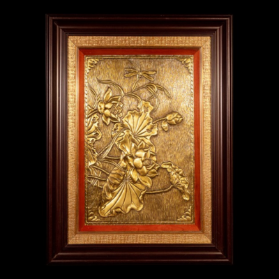 Tranh Hoa Sen Bằng Đồng-Cửu Diệu Thiên