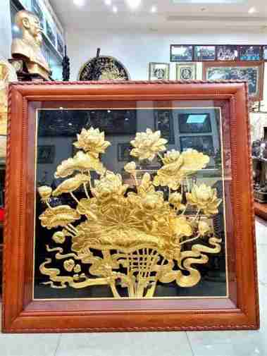 Tranh Đồng Hoa Sen - Cửu Diệu Thiên