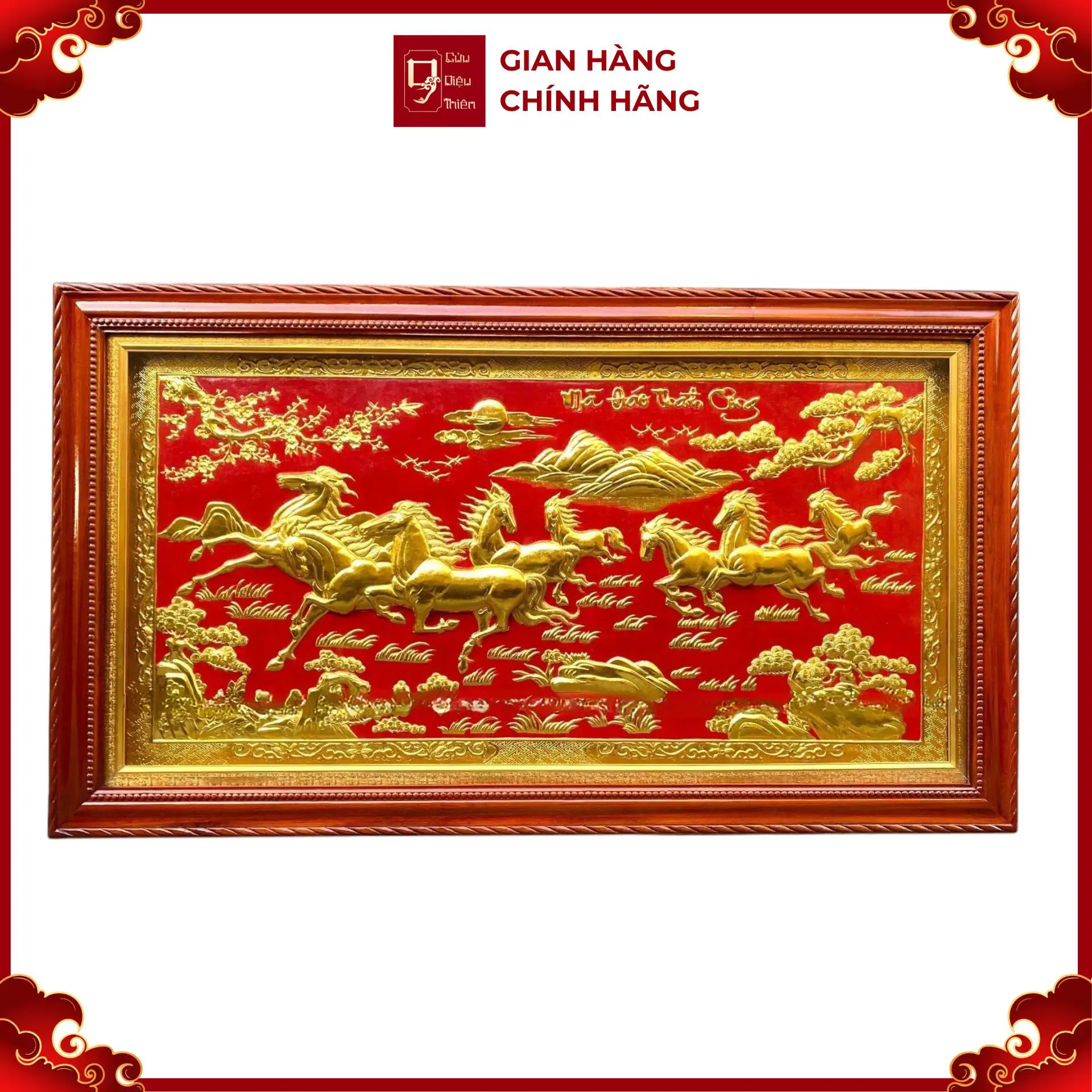 Tranh Đồng Mã Đáo Thành Công, Dát Vàng ( 88x155cm ) - Cửu Diệu Thiên - MD021