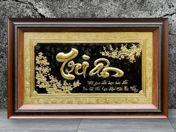 Tranh Đồng Phong Thủy Khắc Logo - Quà Tặng Cửu Diệu Thiên Cao Cấp