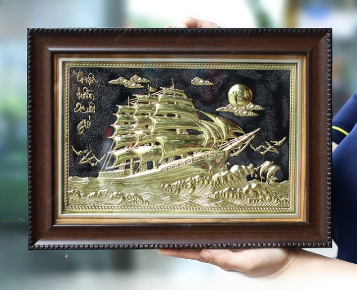 Tranh Đồng Thuận Buồm Xuôi Gió Cao Cấp- Cửu Diệu Thiên