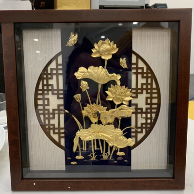 Tranh Hoa Sen Bằng Đồng-Cửu Diệu Thiên