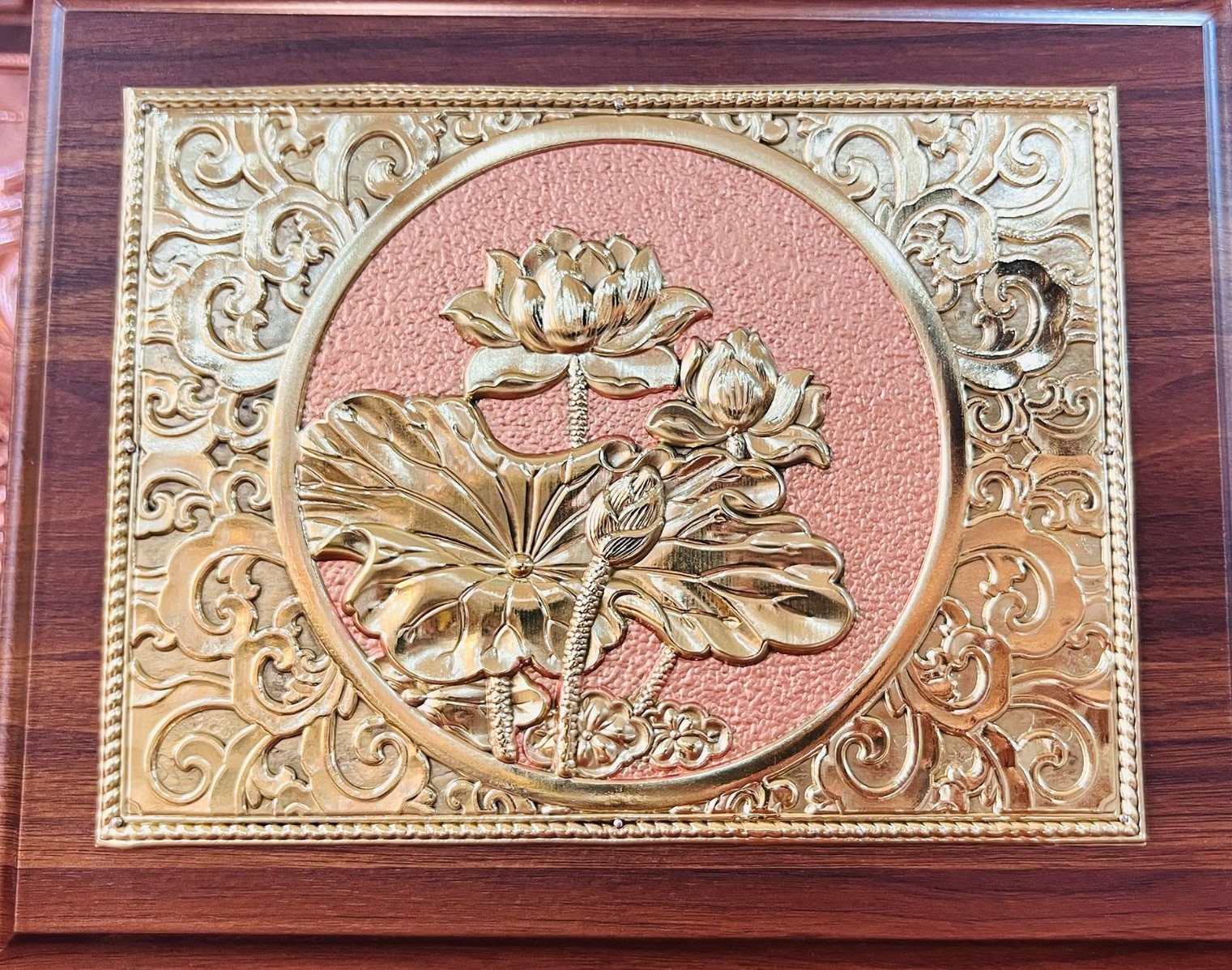 Tranh Hoa Sen Bằng Đồng-Cửu Diệu Thiên