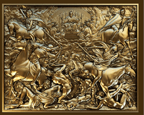 Tranh Phù Điêu Đồng - Cửu Diệu Thiên