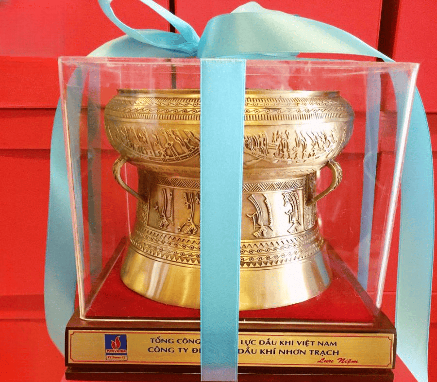 Trống Đồng Thu Nhỏ Khắc Logo – Món Quà Tri Ân Ý Nghĩa - Cửu Diệu Thiên