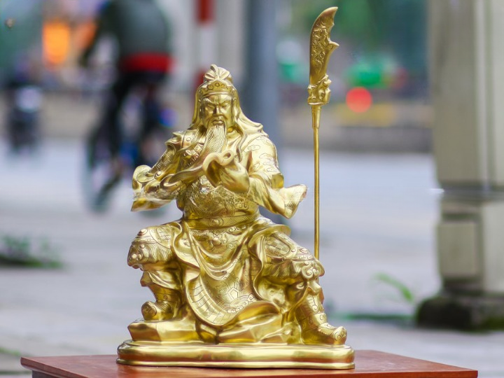 Tượng Quan Công Đọc Sách Bằng Đồng-Cửu Diệu Thiên