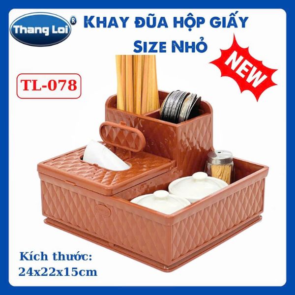 Khay đũa hộp giấy gia vị quán ăn