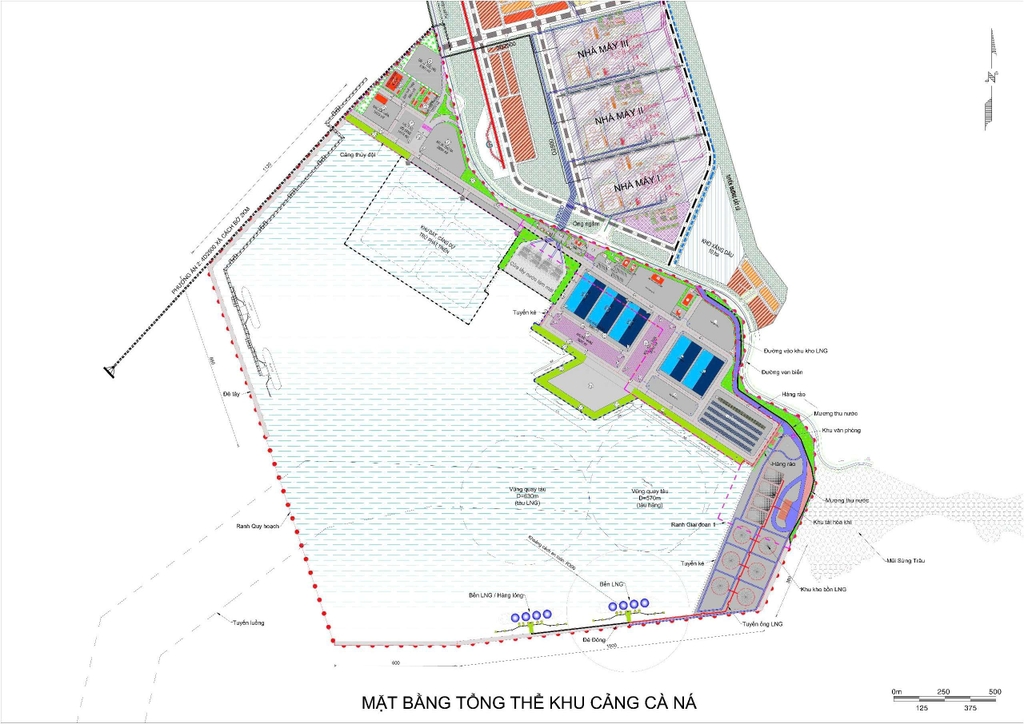 Mặt bằng tổng thể Cảng Quốc Tế Trung Nam Cà Ná
