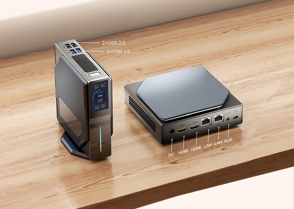 Mini PC Firebat S1/AceMagic Intel N100, Máy tính nhỏ gọn RGB, mạnh mẽ, hỗ trợ xuất hình 4K