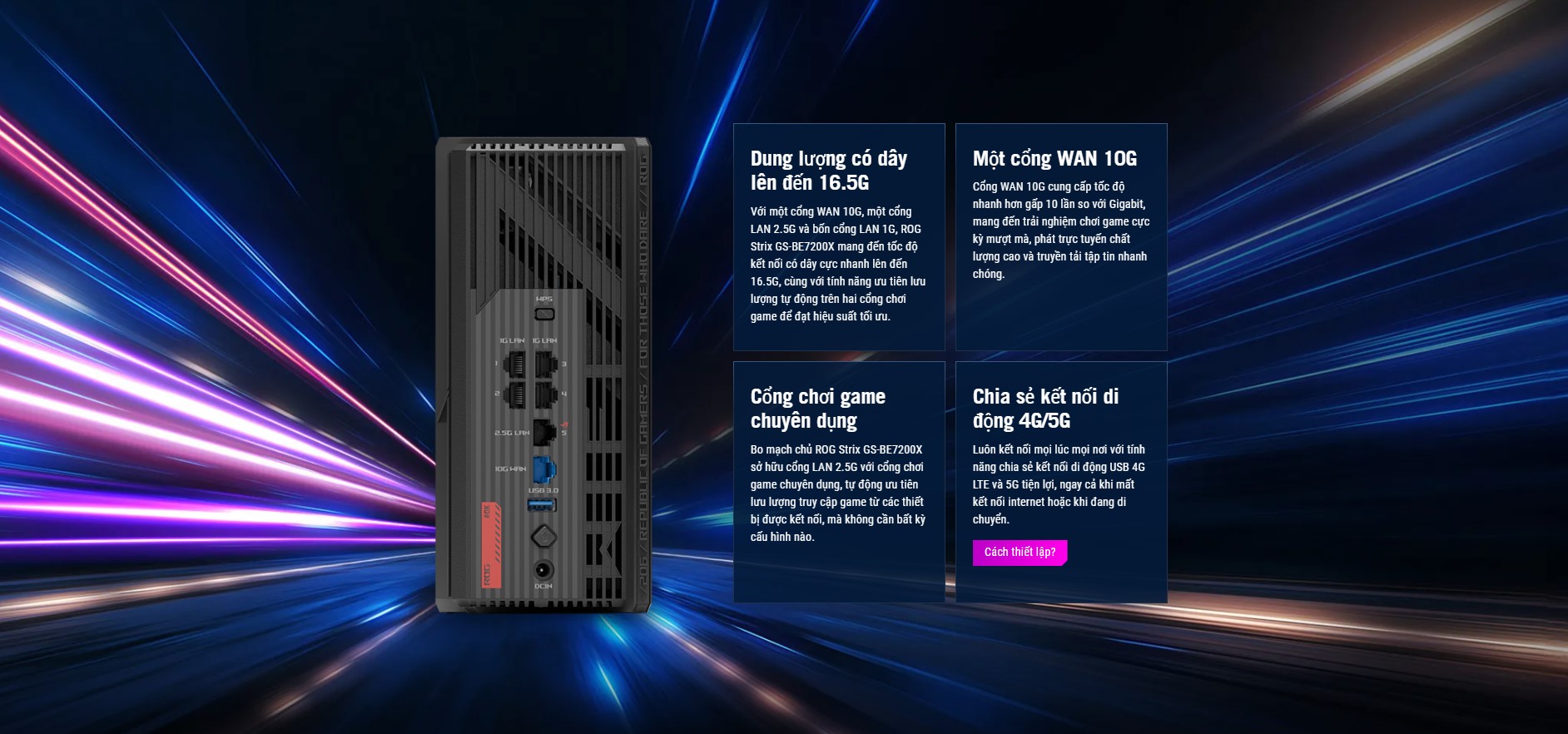 ASUS ROG STRIX GS-BE7200X (Gaming Router) Wifi BE7200