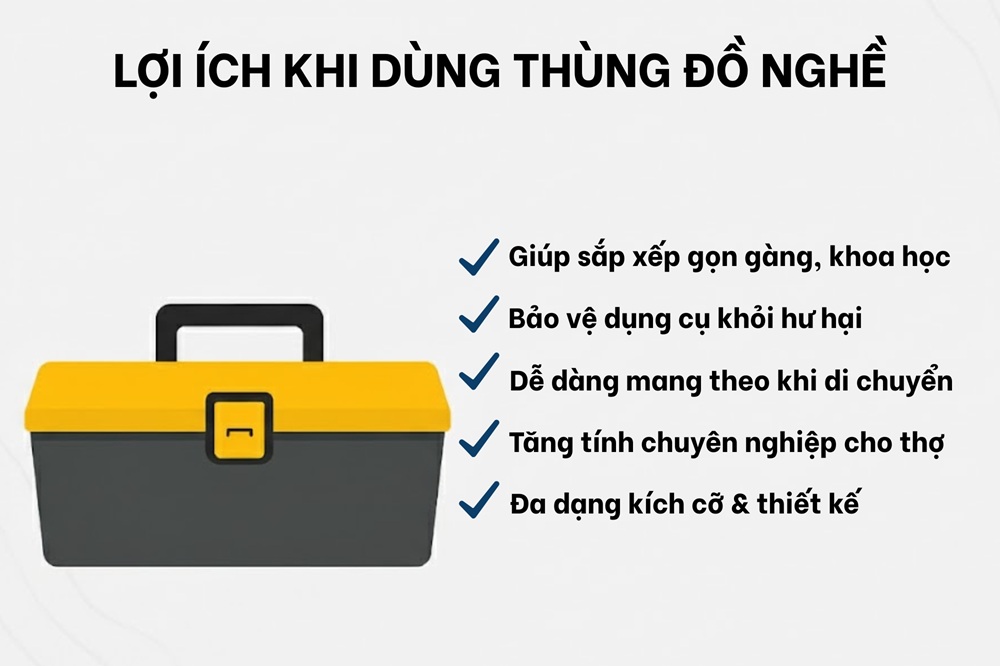 Ưu điểm khi dùng thùng dụng cụ đồ nghề