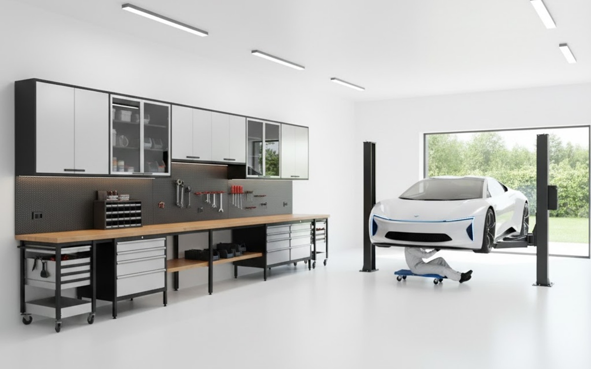 Bộ tủ lớn cho xưởng gara ô tô cao cấp