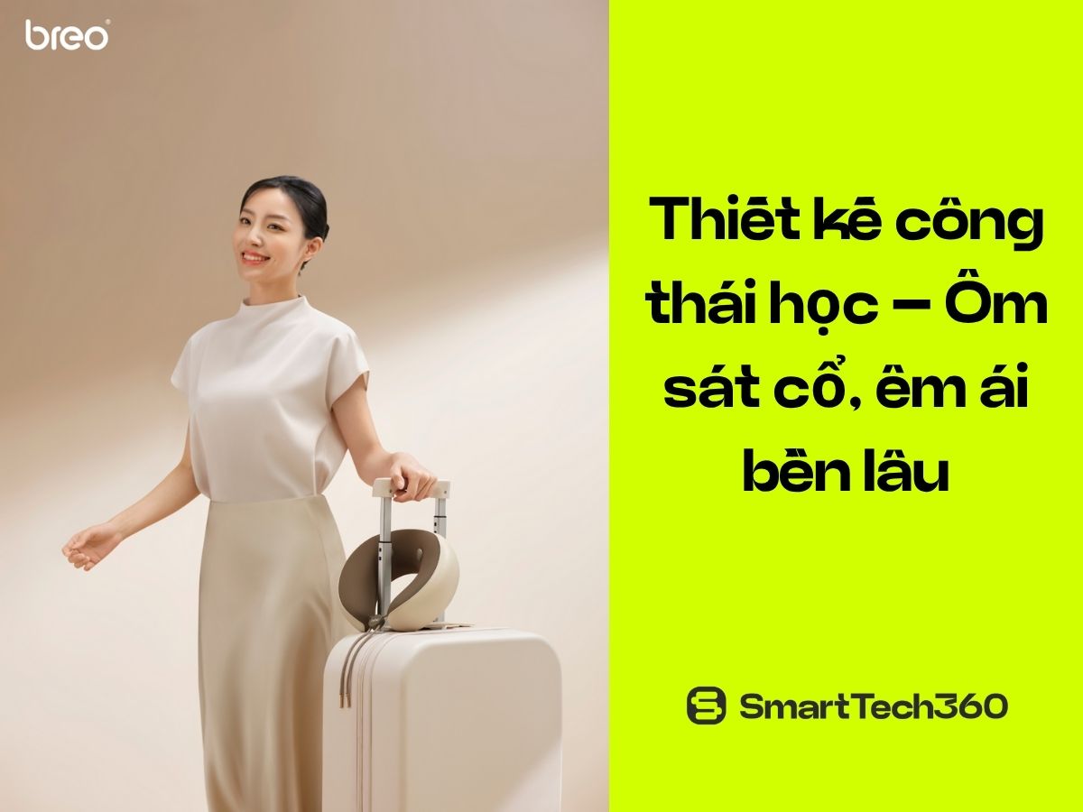 Thiết kế công thái học của gối massage Breo C1