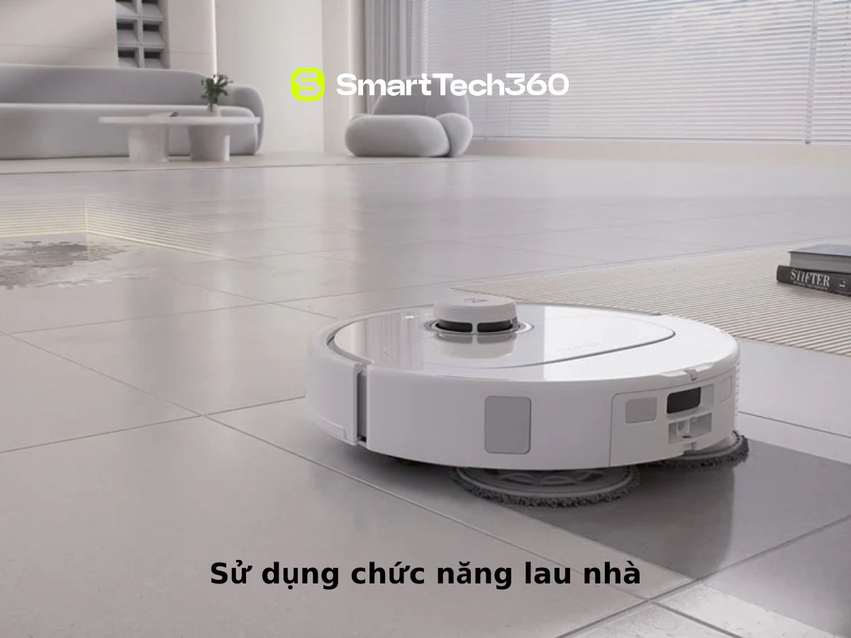 Sử dụng chức năng lau nhà trên robot