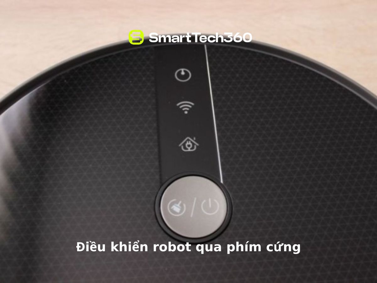 Điều khiển robot hút bụi lau nhà qua phím cứng