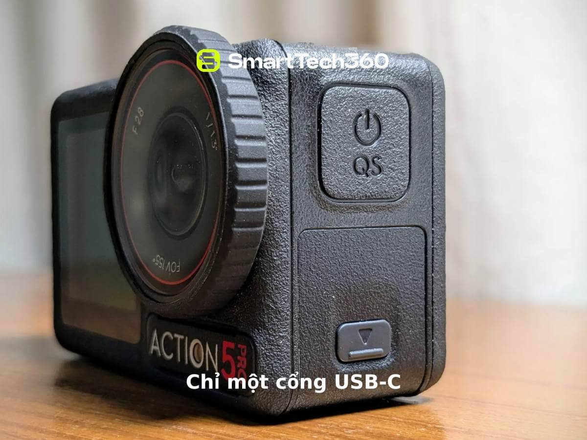 Action 5 Pro chỉ được trang bị 1 cổng USB-C