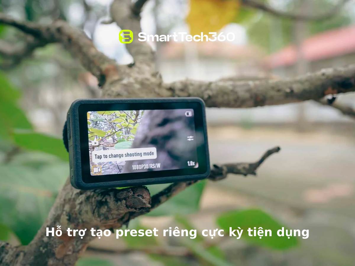 Hỗ trợ lưu preset cá nhân hóa trên Action 5 Pro