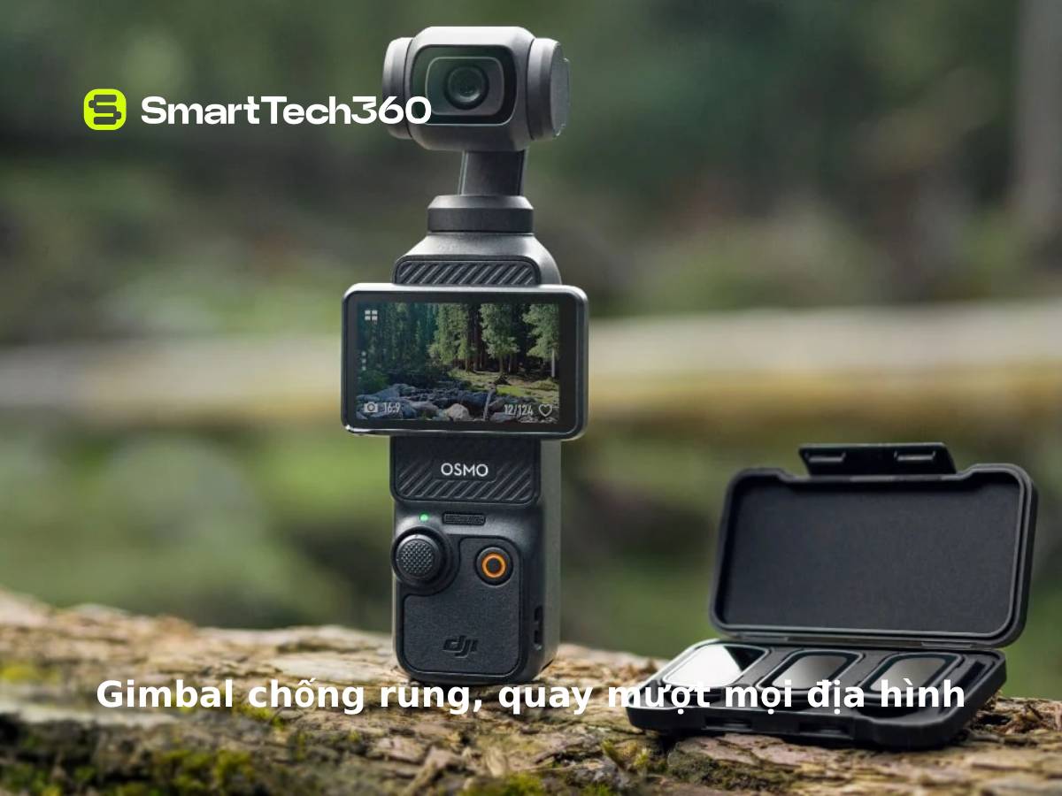 Gimbal chống rung mượt mà trên mọi địa hình