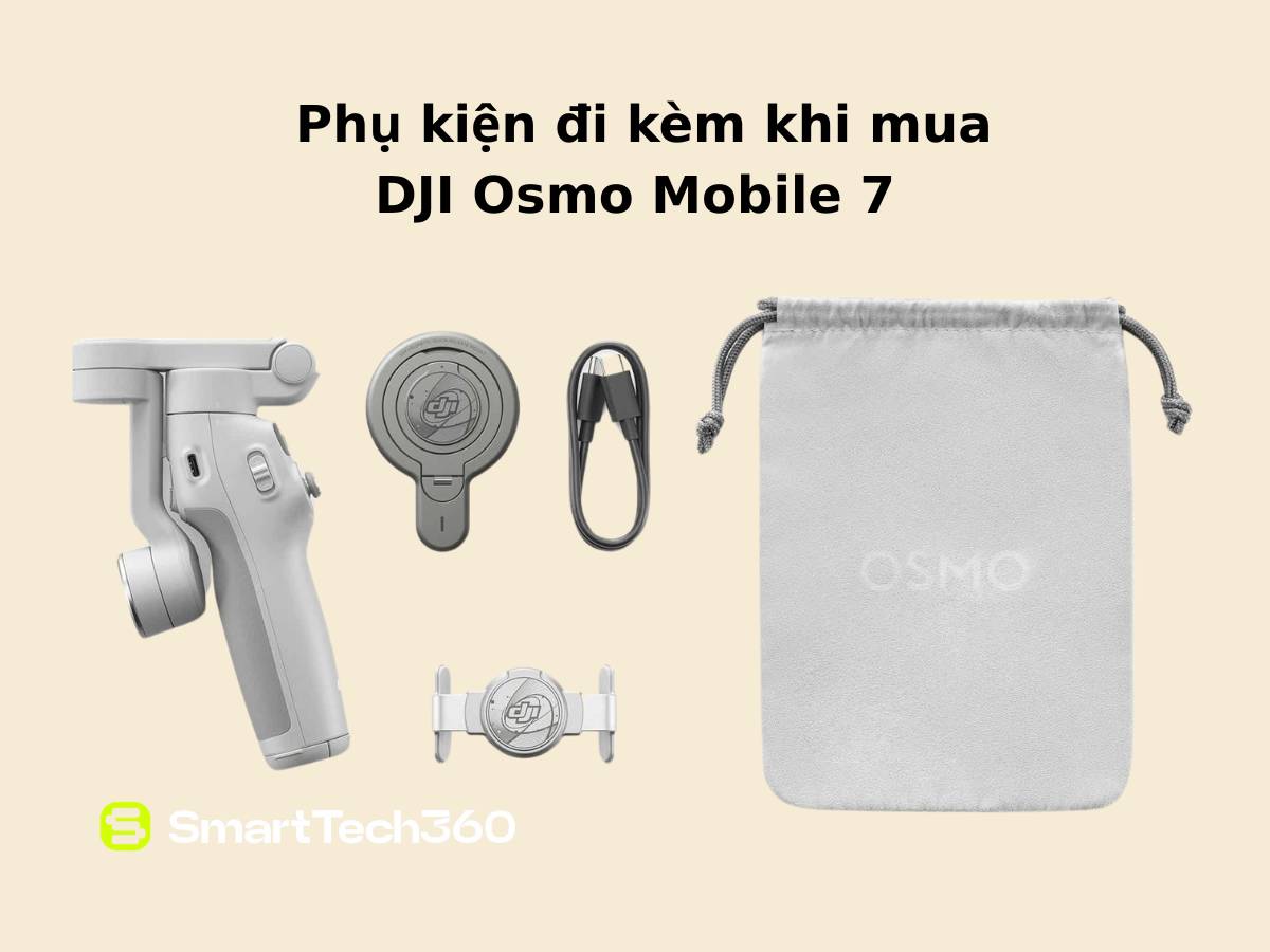 Phụ kiện đi kèm DJI Gimbal Osmo Mobile 7