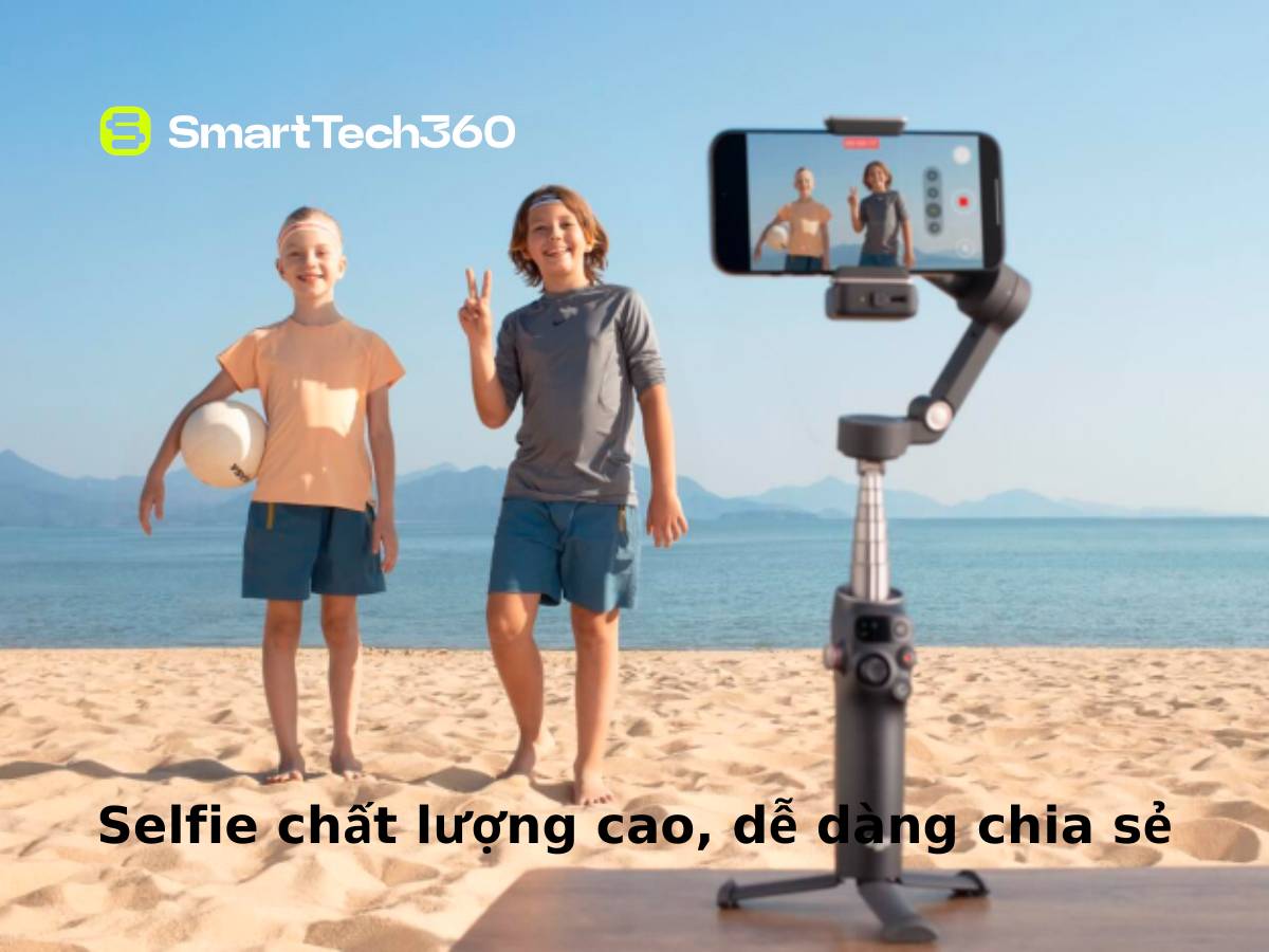 Chụp ảnh selfie dễ dàng với DJI Osmo Mobile 7