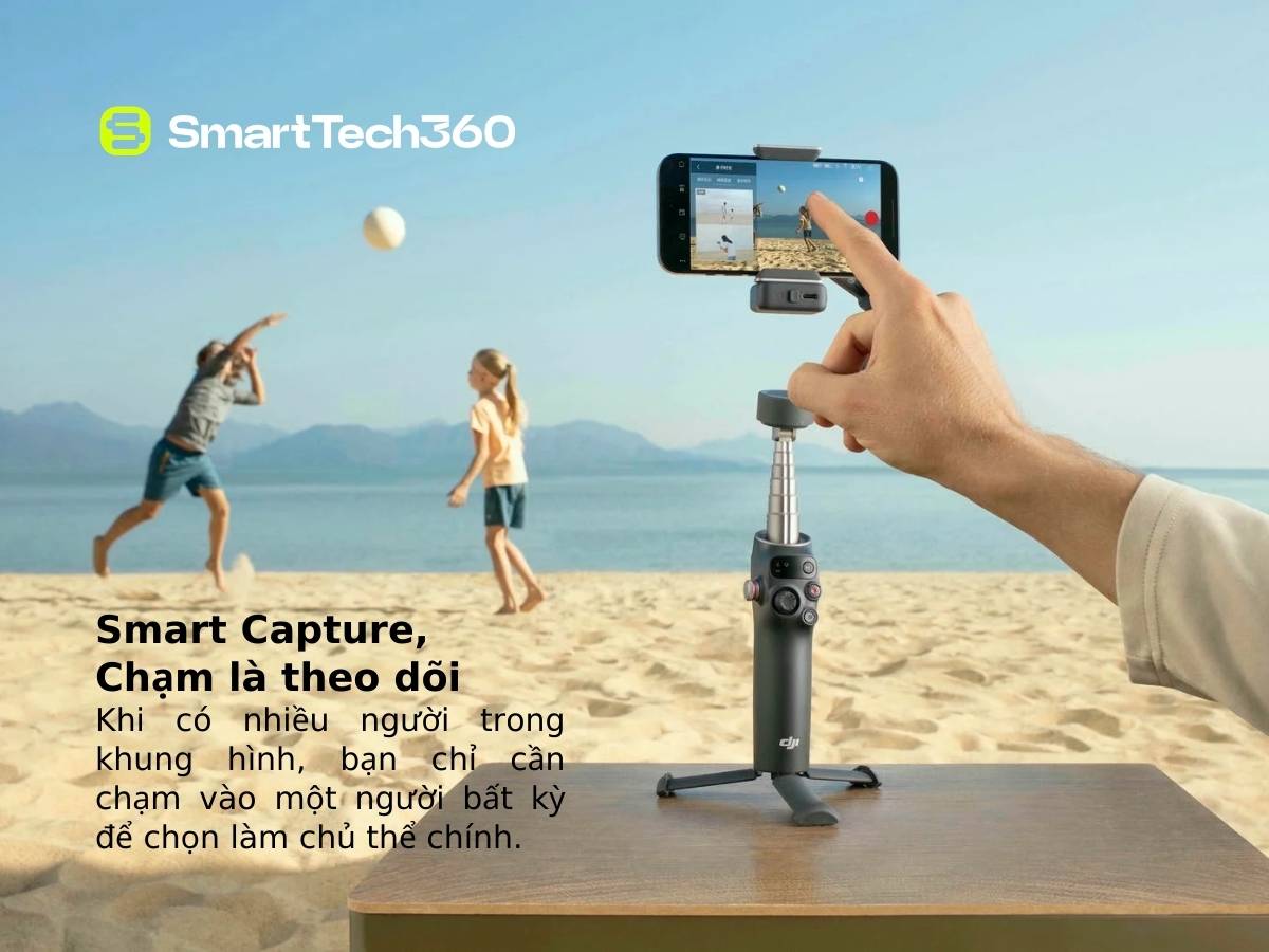 Smart Capture trên DJI Gimbal Osmo Mobile 7