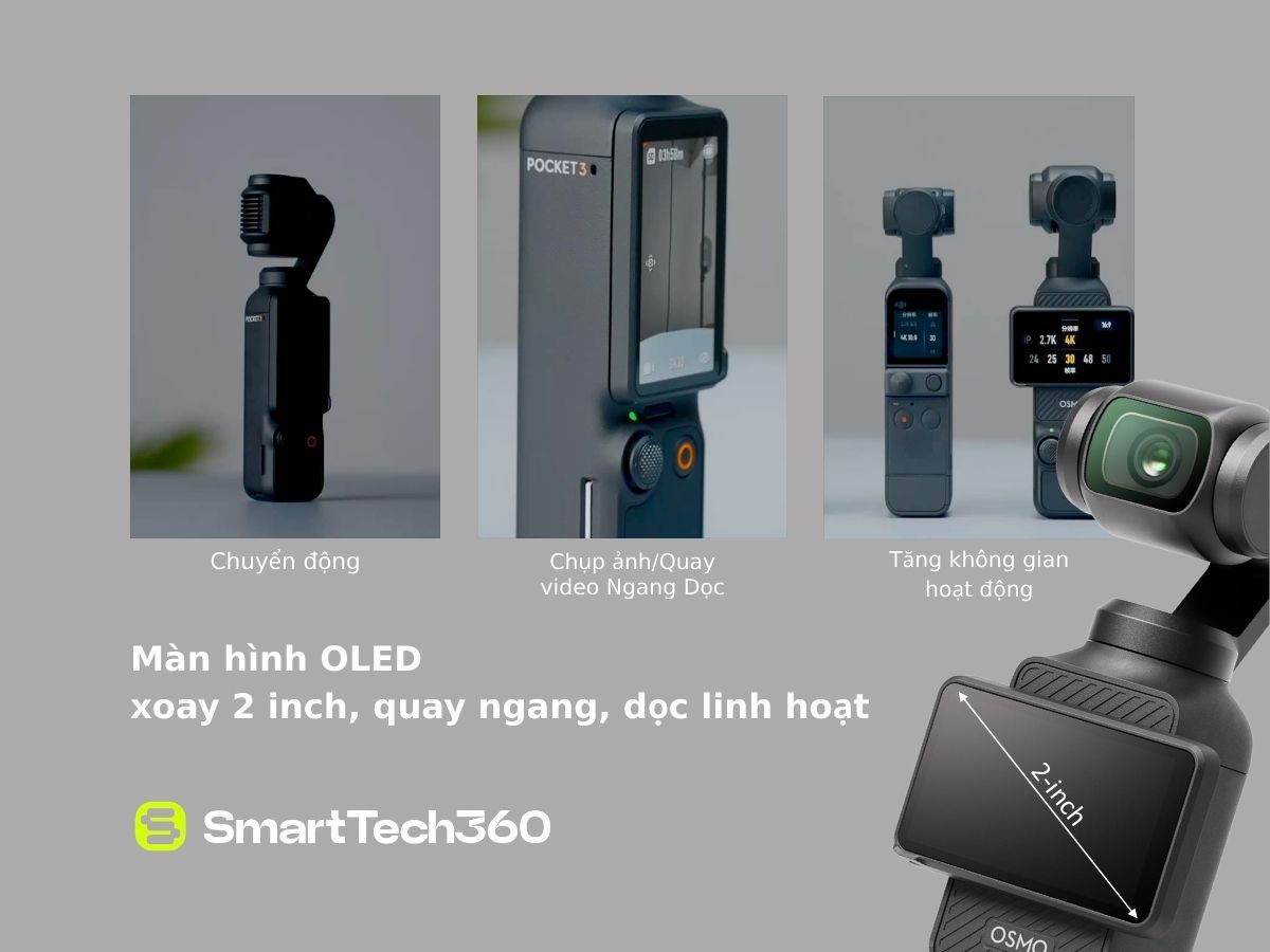 dji gimbal osmo pocket 3 man hinh